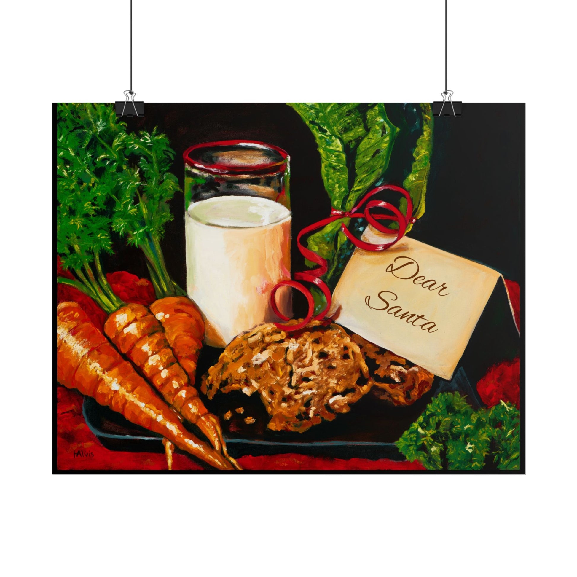 Christmas Milk & Cookies — Rolled Poster