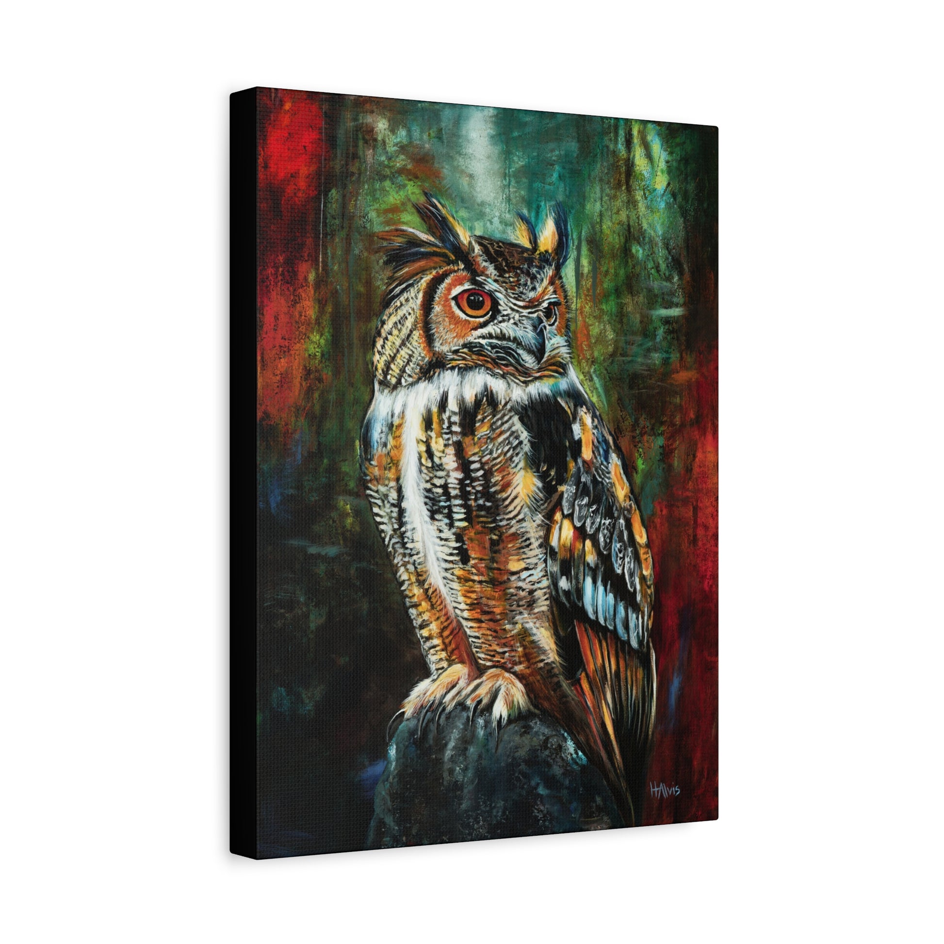 Great Horned Owl - Stretched Canvas
