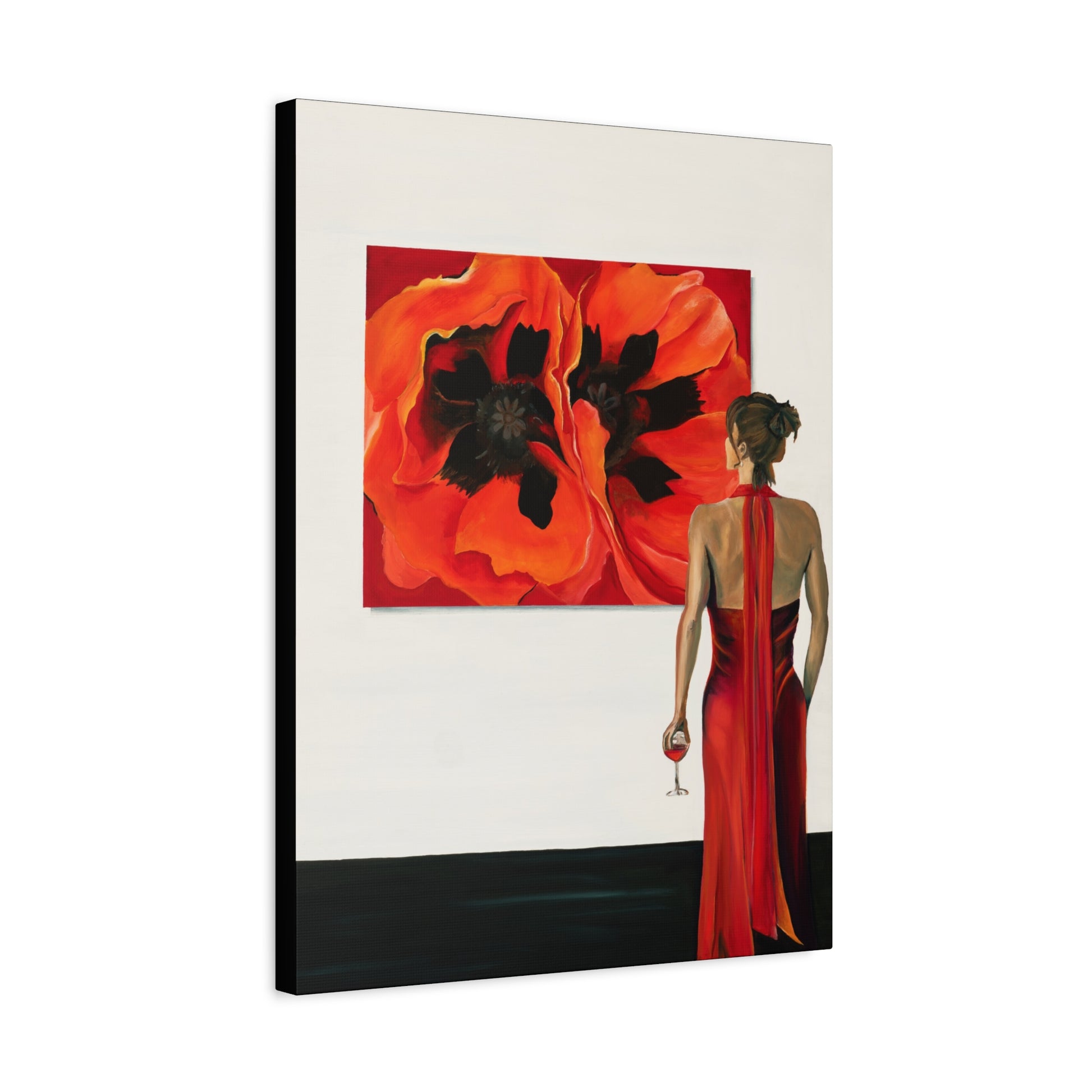 Lady in Red — Stretched Canvas