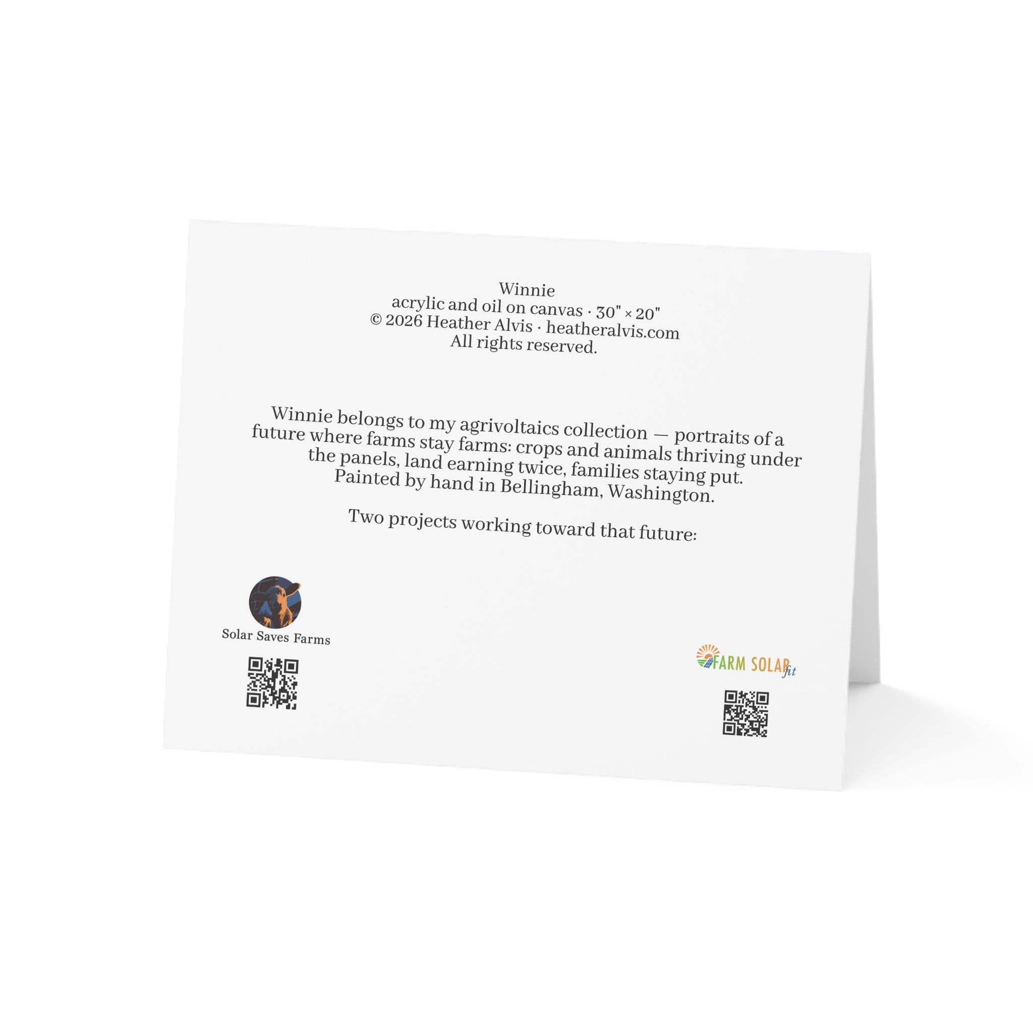 Solar Saves Farms Greeting Cards (Set of 1, 10, 30, 50)