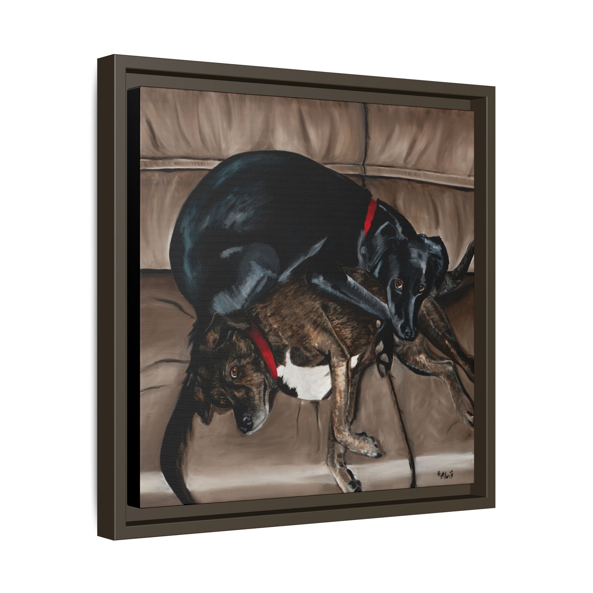 Sleeping Dogs — Framed Canvas