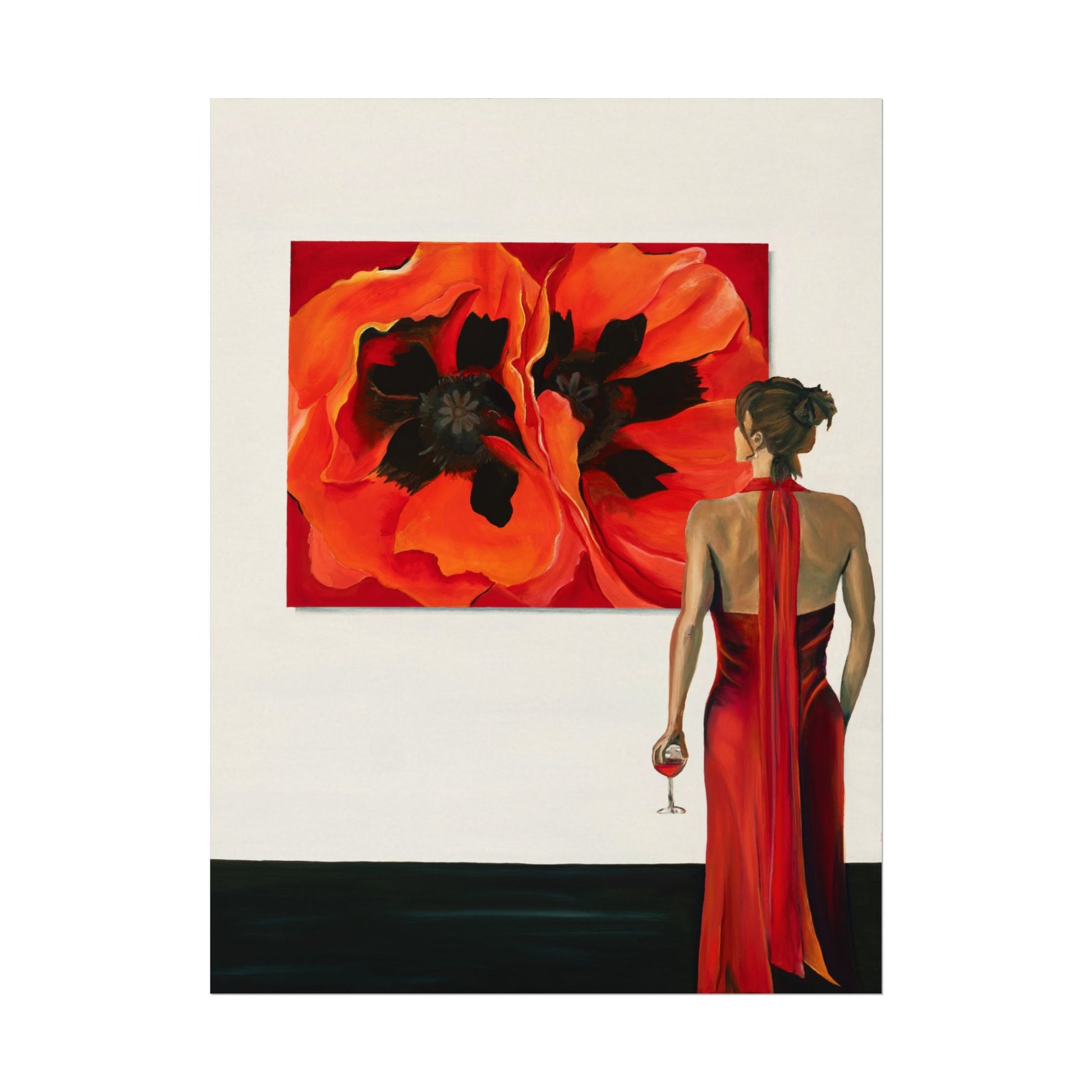 Lady in Red — Watercolor Print