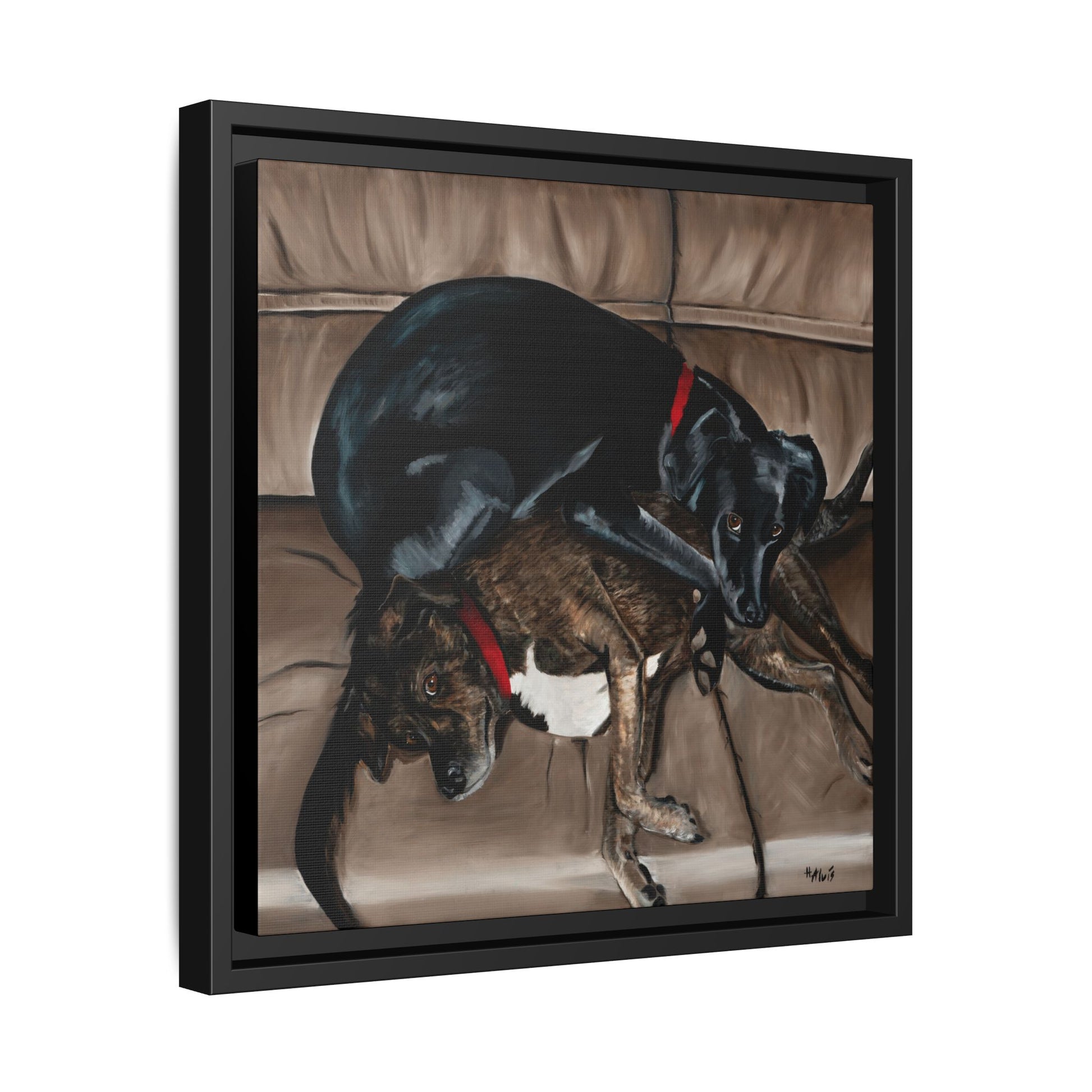 Sleeping Dogs — Framed Canvas