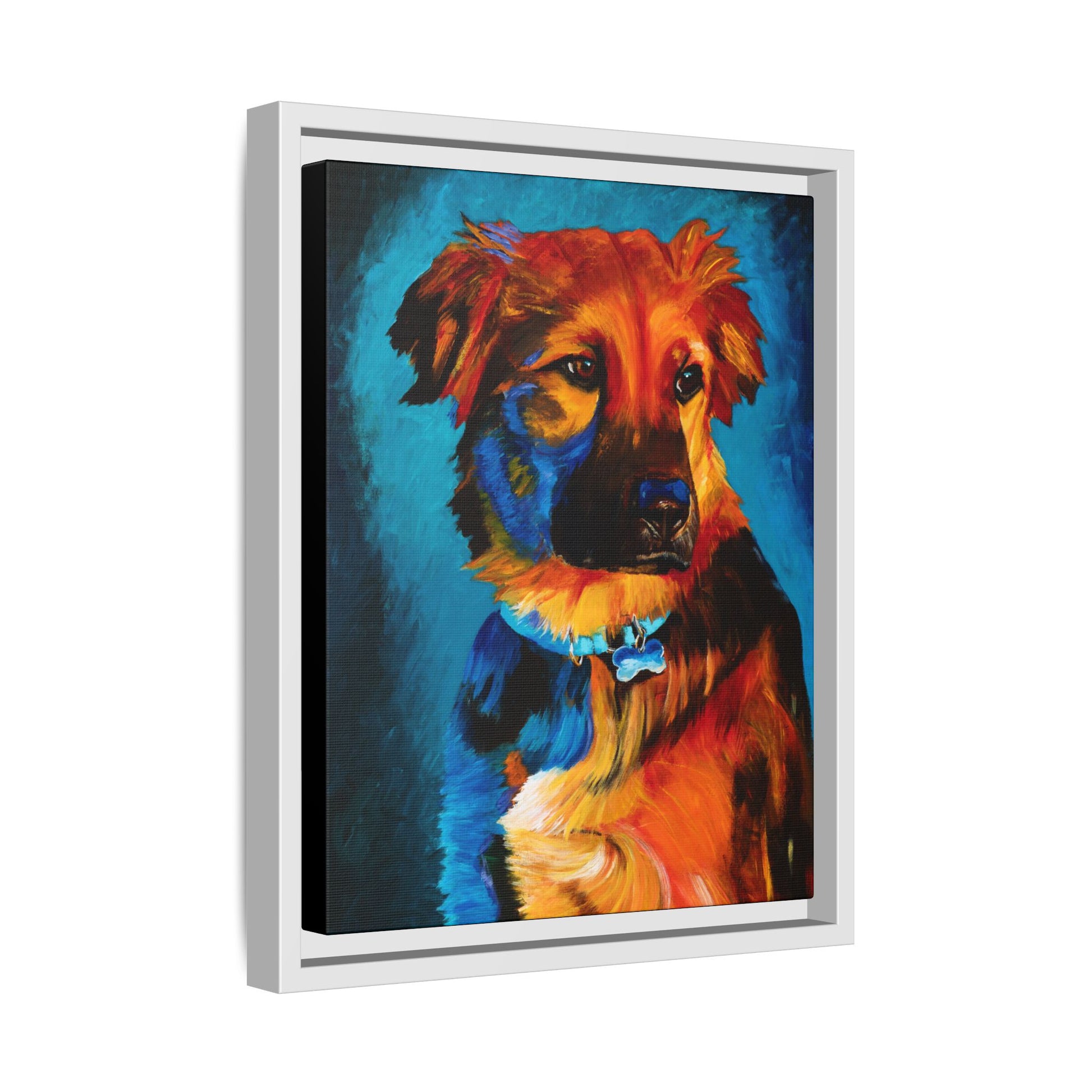 Golden Hour Shepherd — Framed Canvas