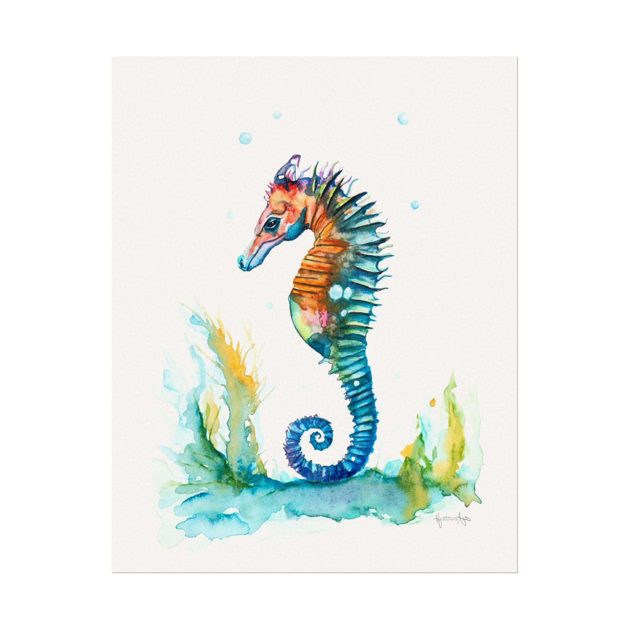 Seahorse  — Watercolor Paper