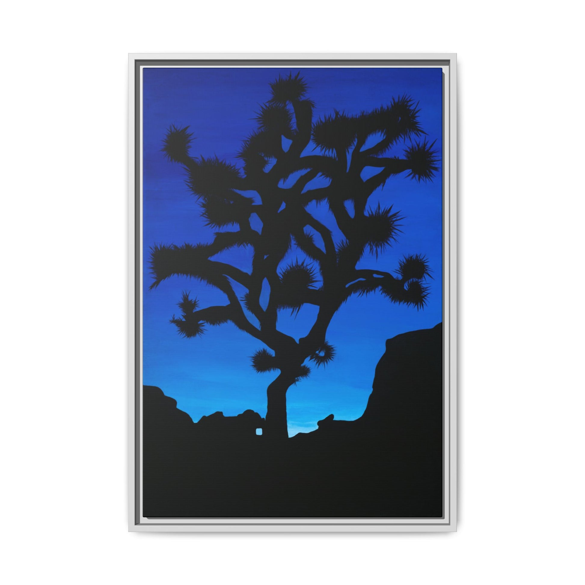 Joshua Tree Silhouette — Framed Canvas