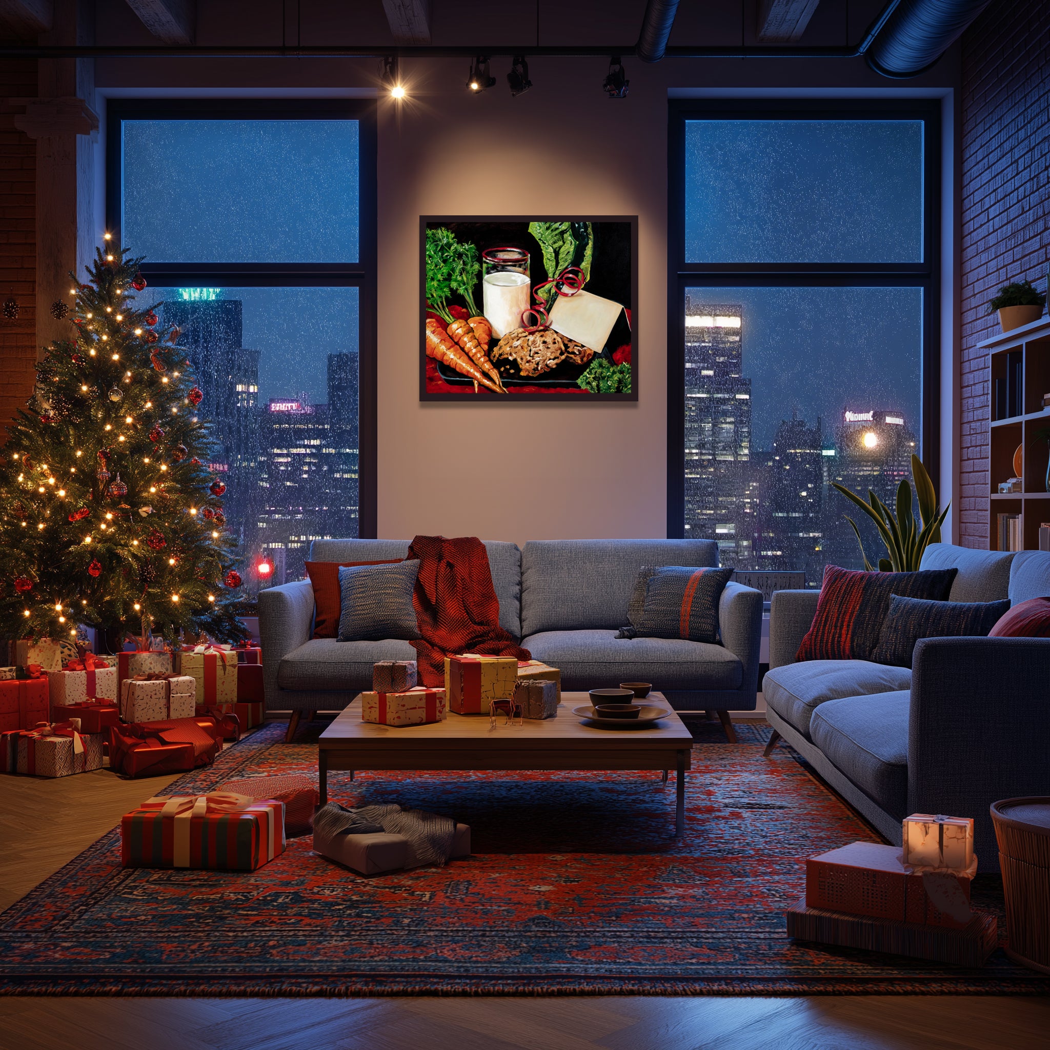 Christmas Milk & Cookies — Rolled Poster