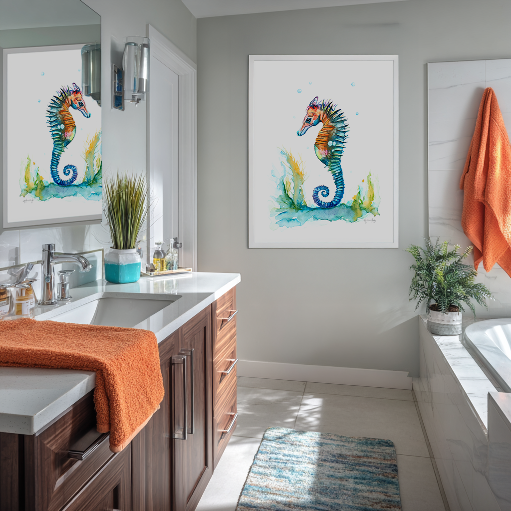 Seahorse  — Watercolor Paper