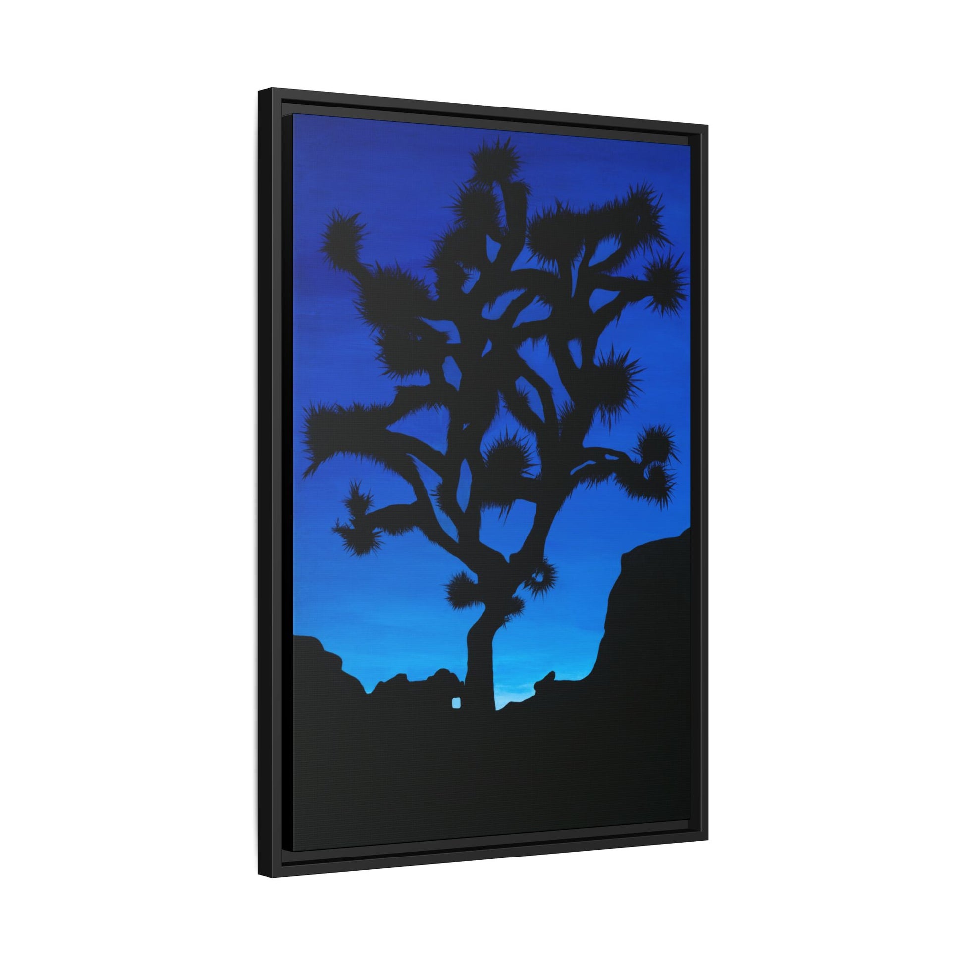 Joshua Tree Silhouette — Framed Canvas