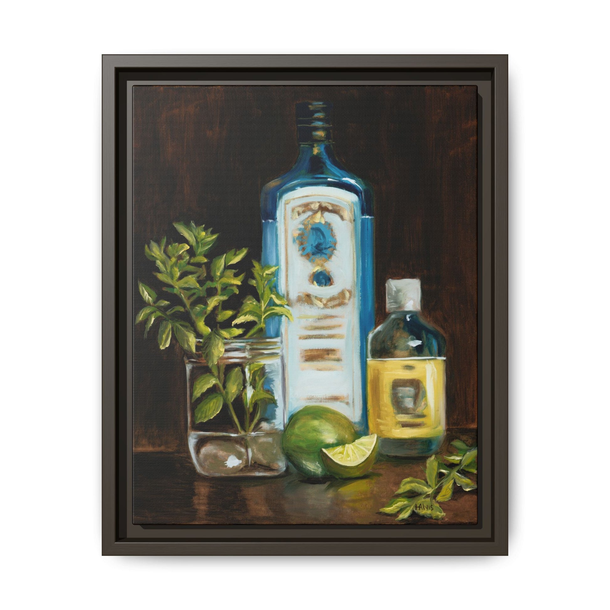 Gin & Tonic — Framed Canvas