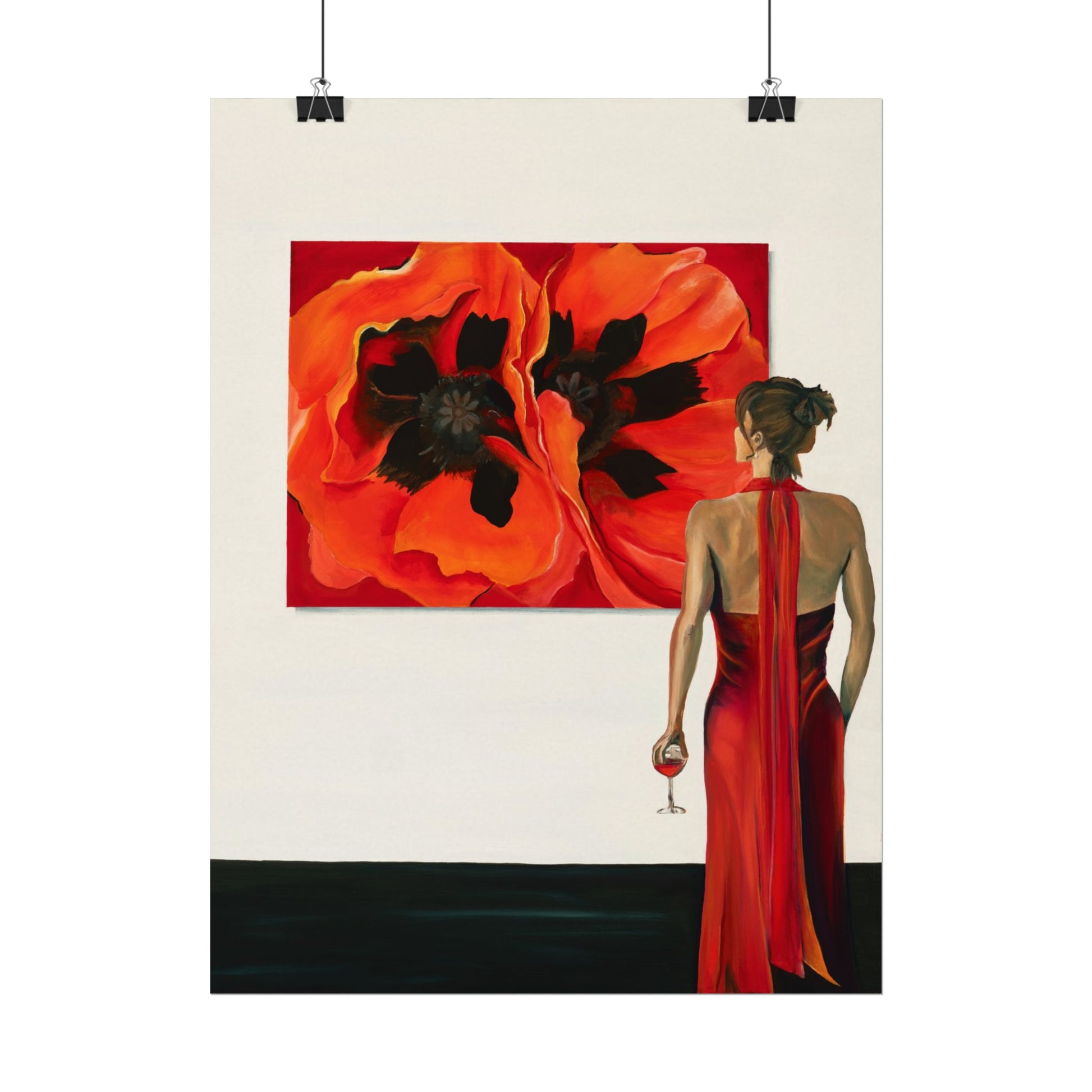 Lady in Red — Watercolor Print