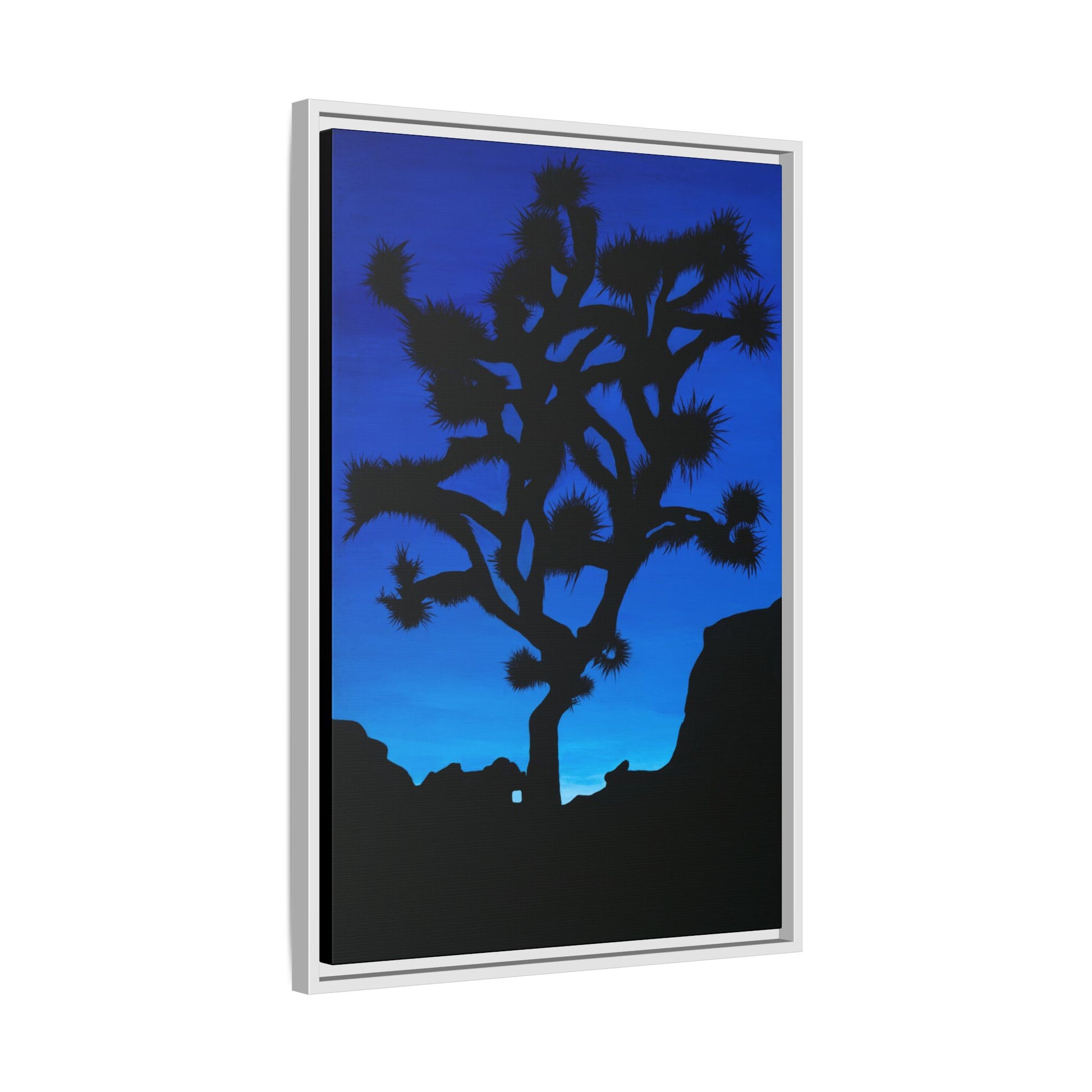 Joshua Tree Silhouette — Framed Canvas