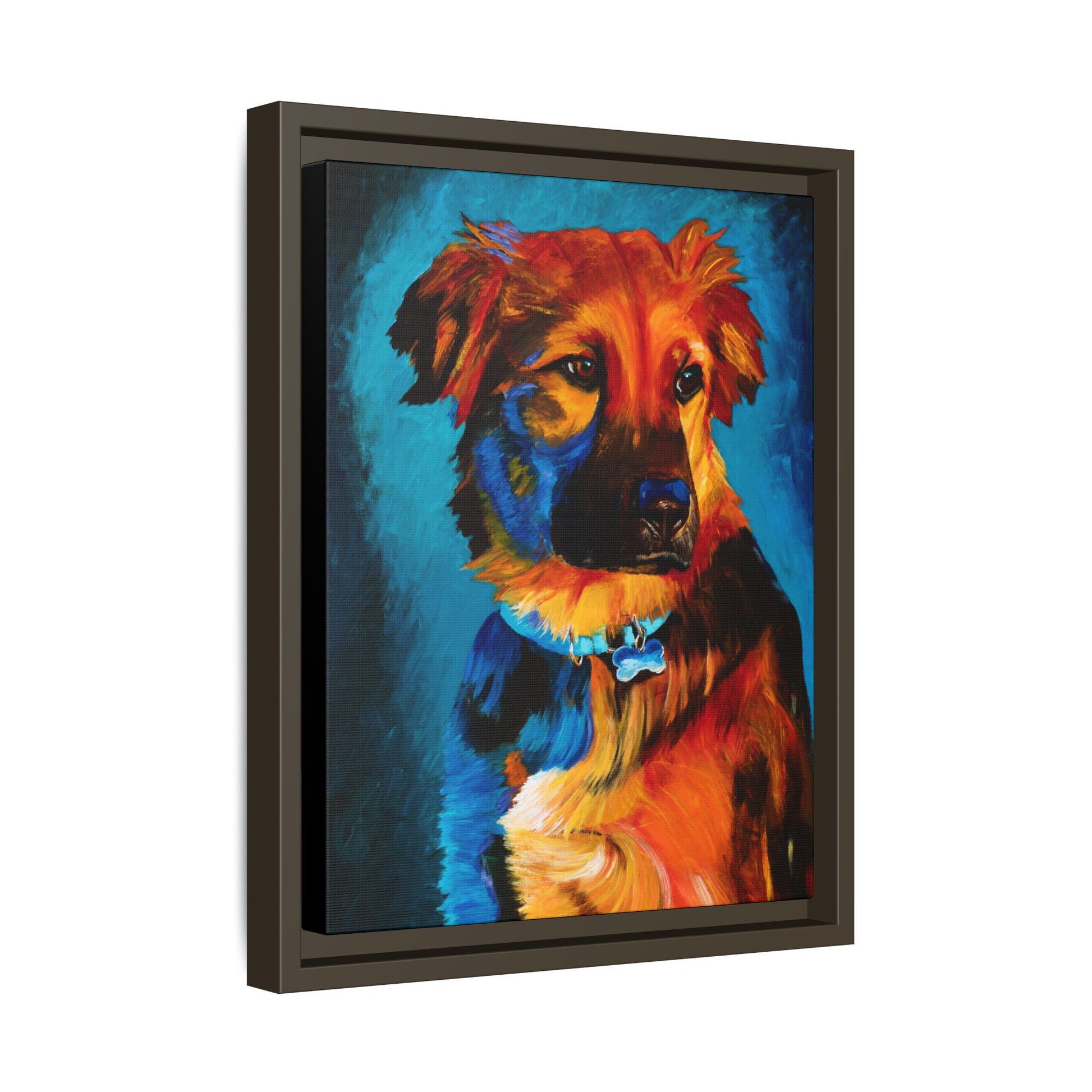 Golden Hour Shepherd — Framed Canvas