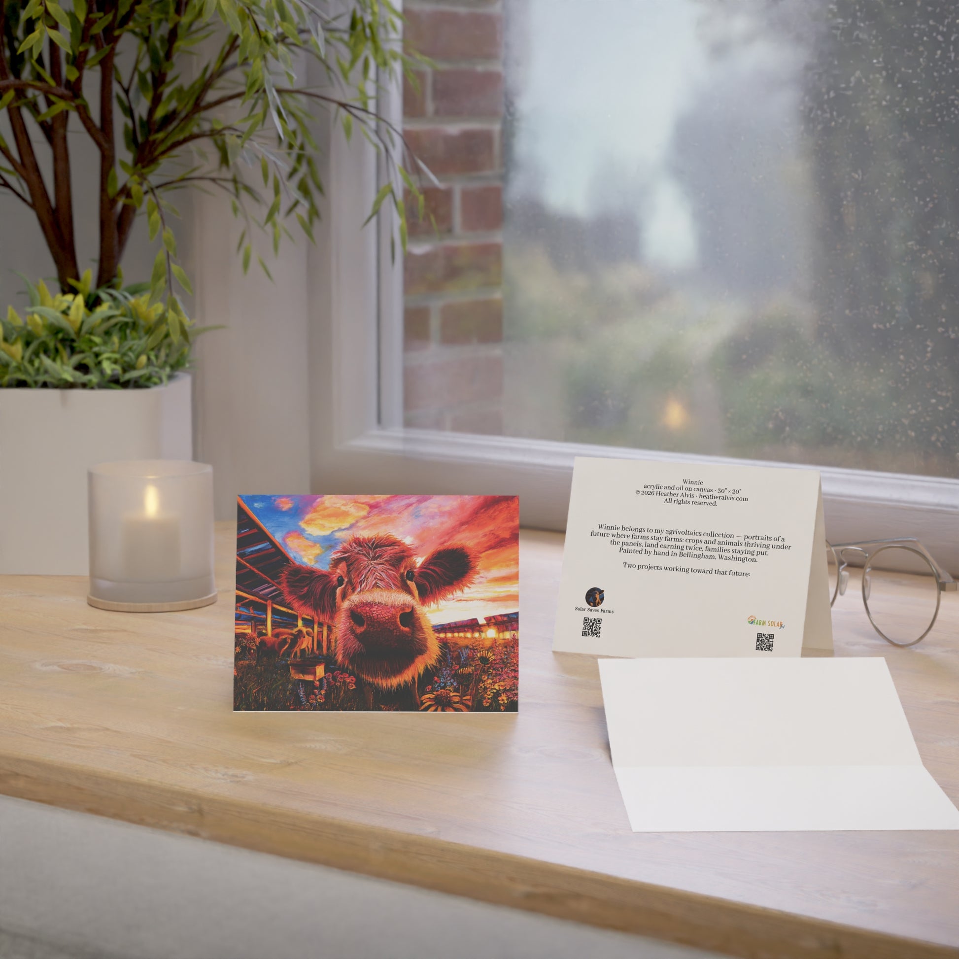 Solar Saves Farms Greeting Cards (Set of 1, 10, 30, 50)
