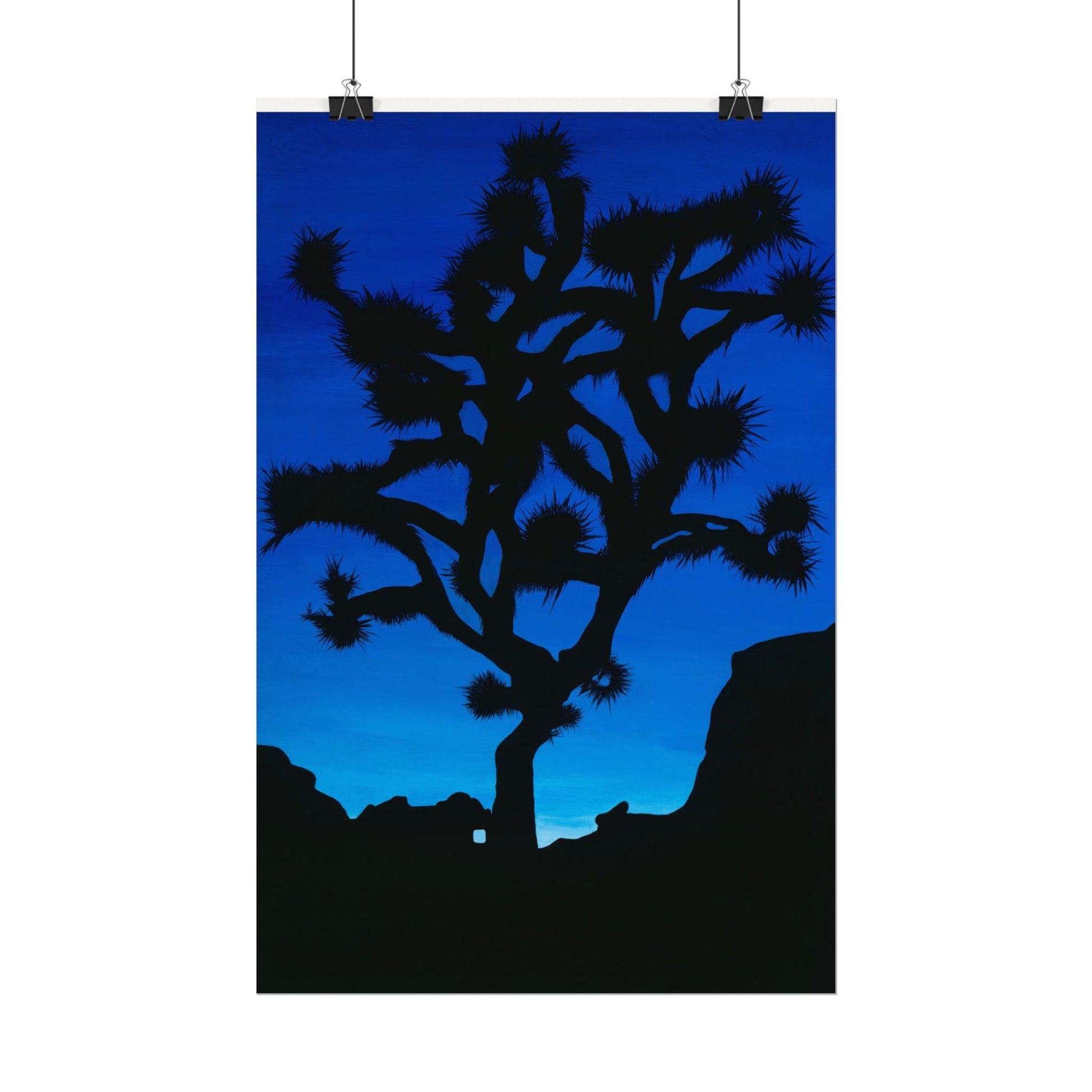 Joshua Tree Silhouette — Watercolor Paper