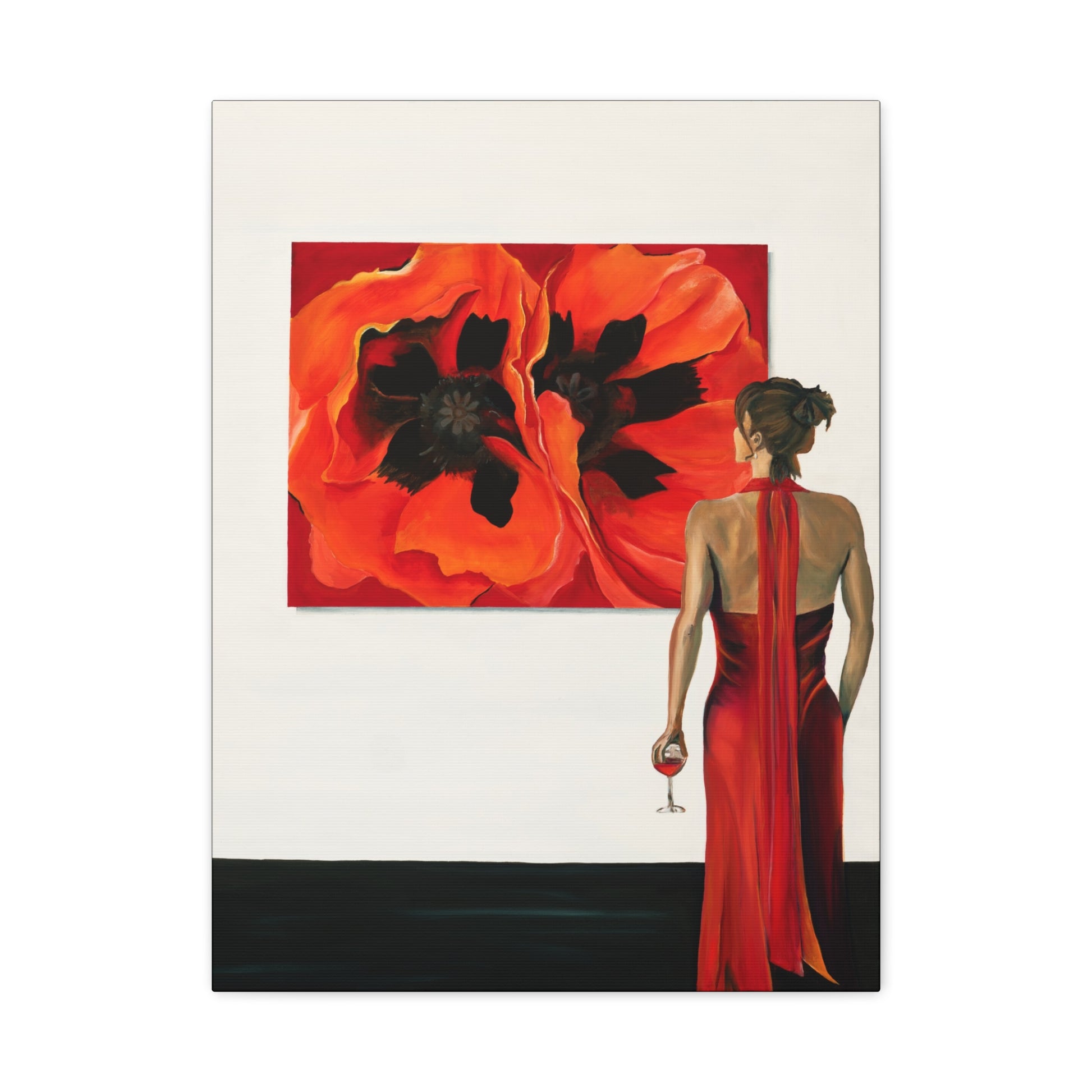 Lady in Red — Stretched Canvas