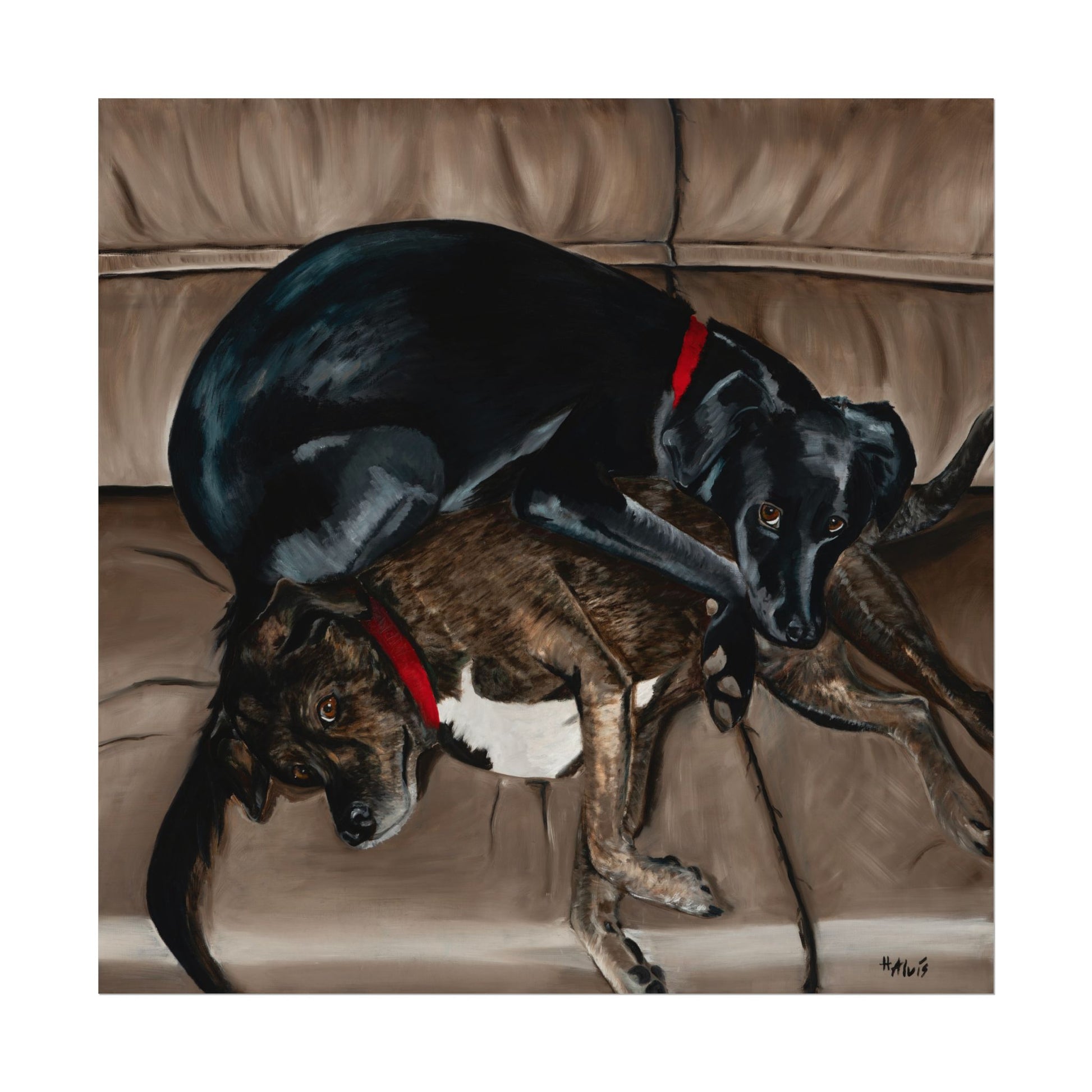 Sleeping Dogs — Watercolor Paper