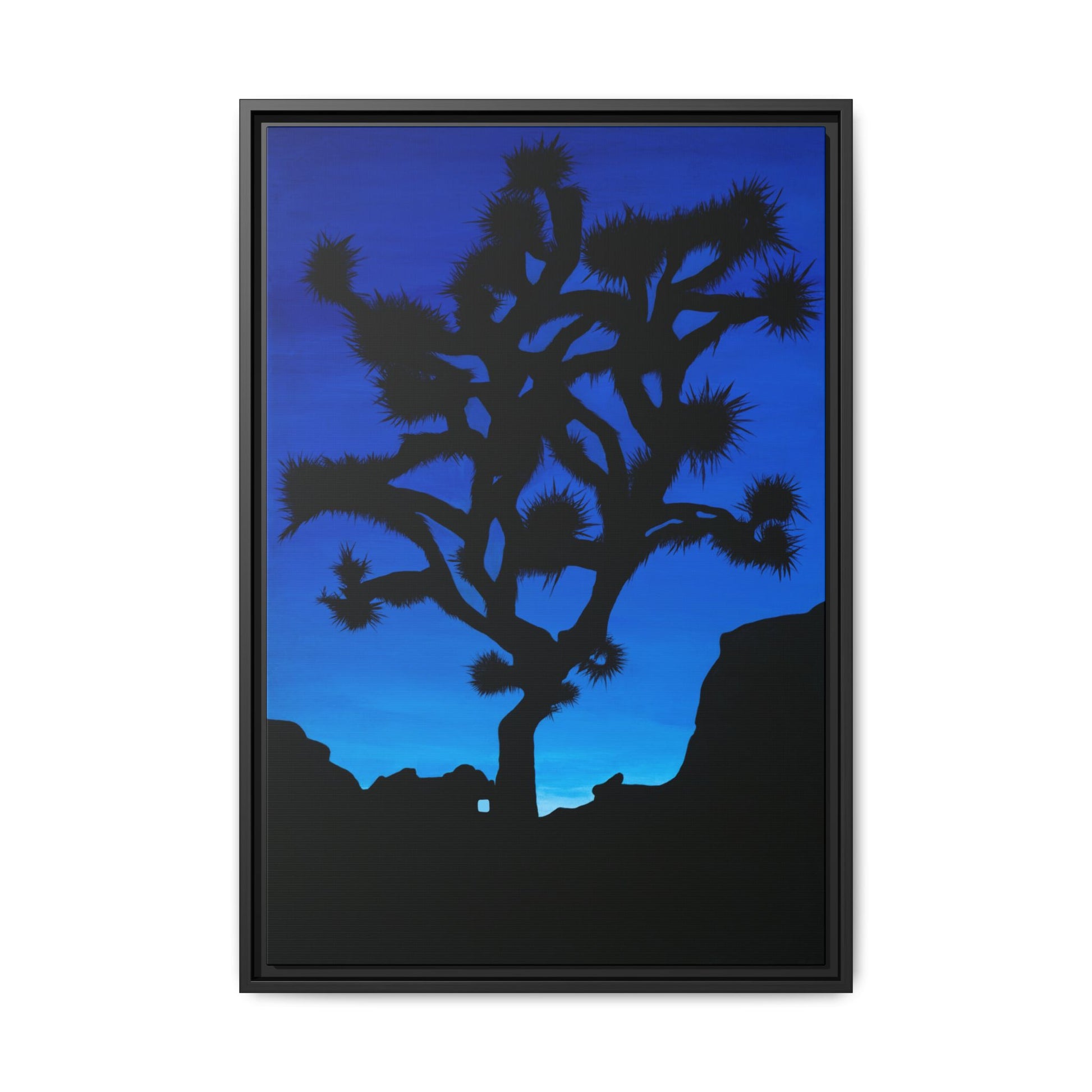 Joshua Tree Silhouette — Framed Canvas