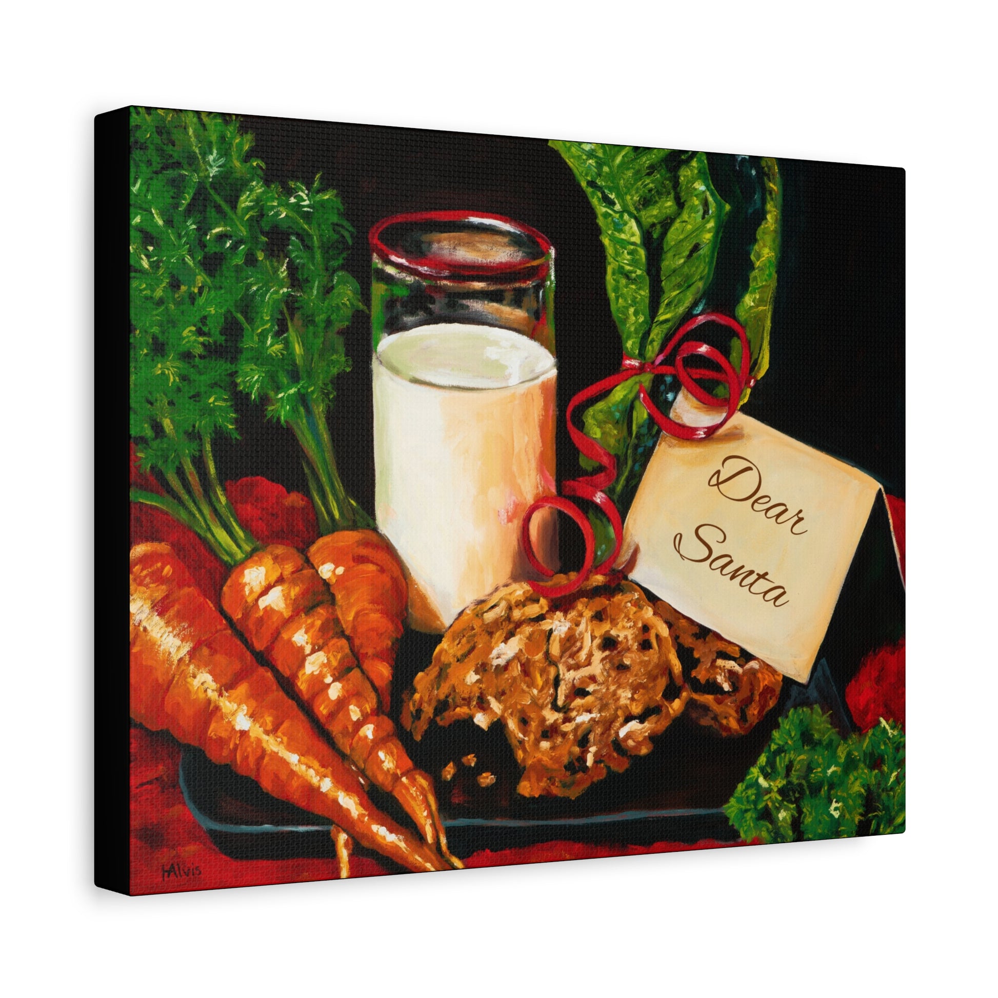 Christmas Milk & Cookies — Stretched Canvas