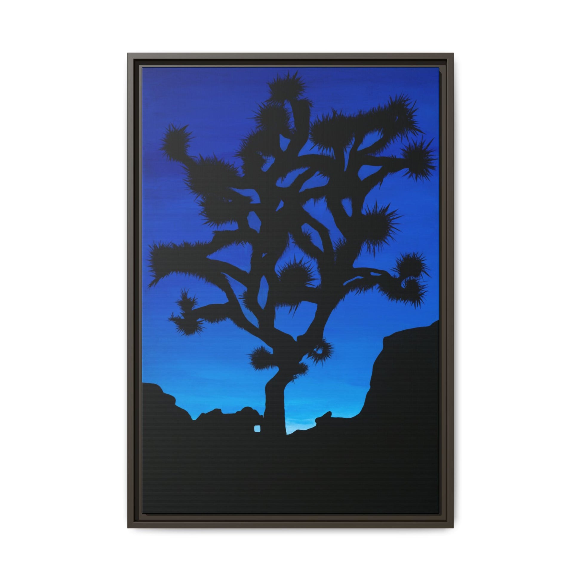 Joshua Tree Silhouette — Framed Canvas