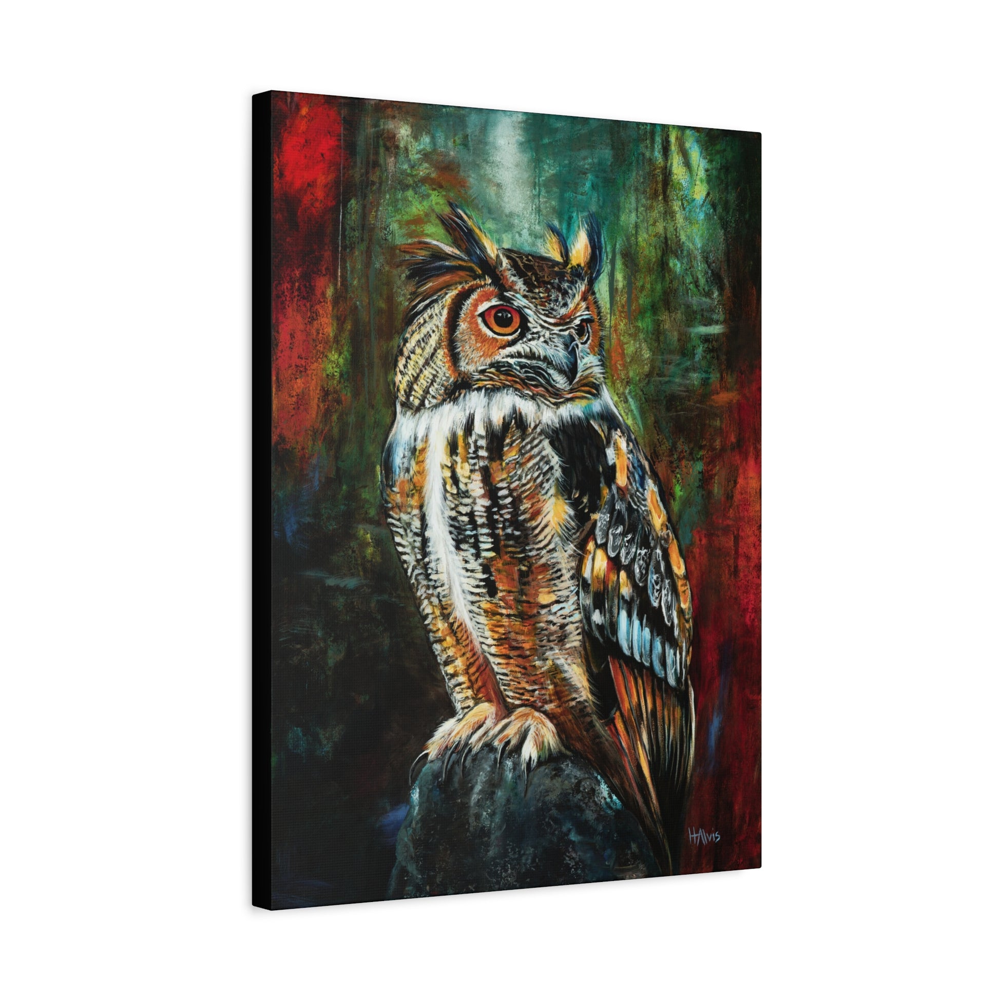 Great Horned Owl - Stretched Canvas