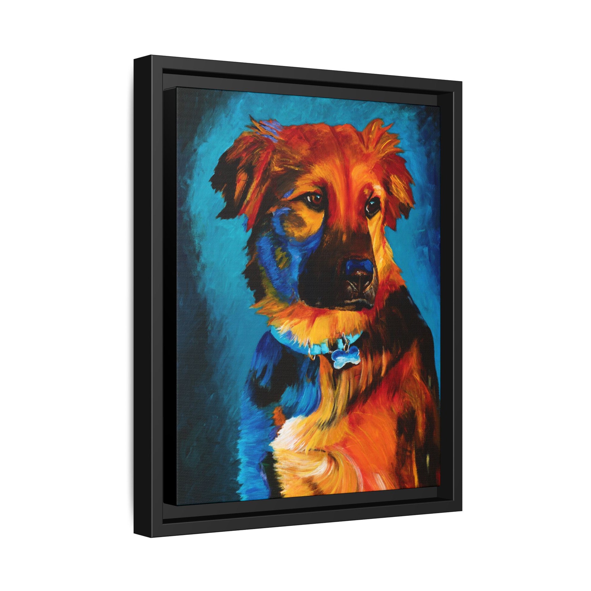 Golden Hour Shepherd — Framed Canvas