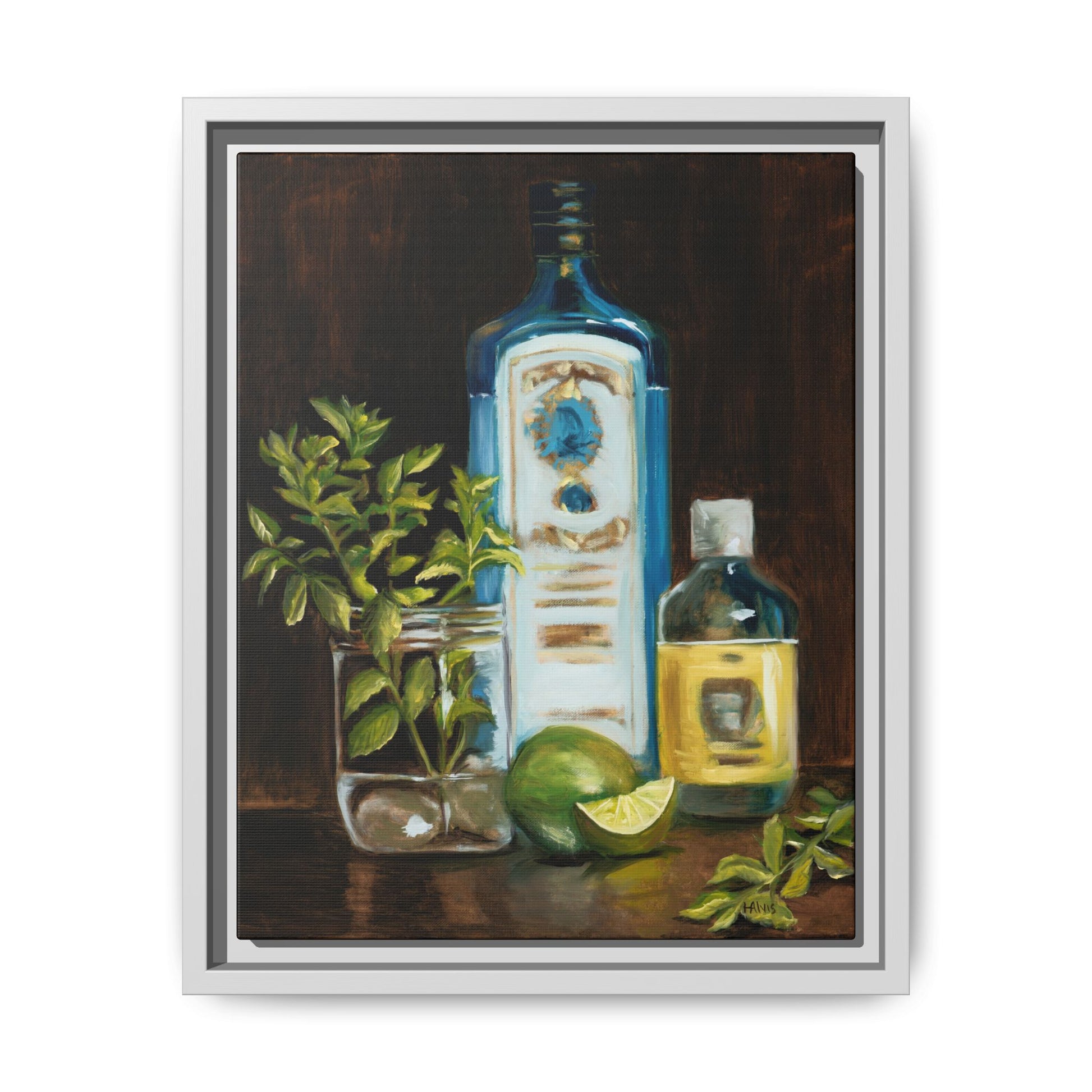 Gin & Tonic — Framed Canvas